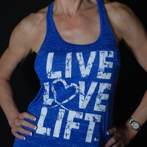 Royal Blue Marble Bella Canvas Fitness Tank